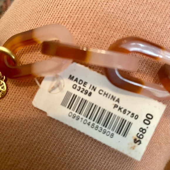 Vintage J.Crew necklace 2 tone acrylic NWT - Picture 3 of 4